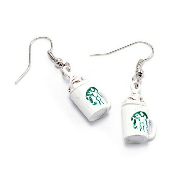 New Starbucks Frappuccino Dangle Earrings - Picture 2 of 6